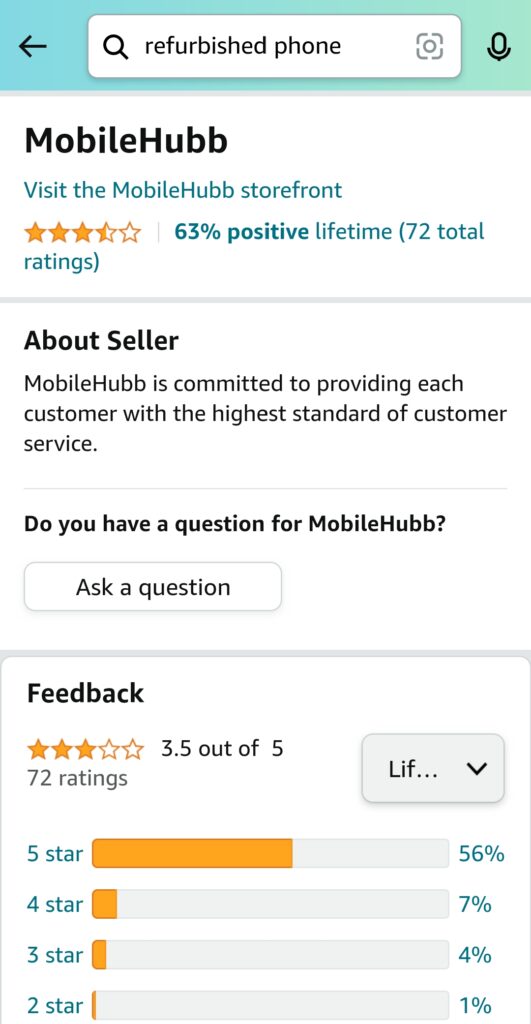 Amazon seller review 