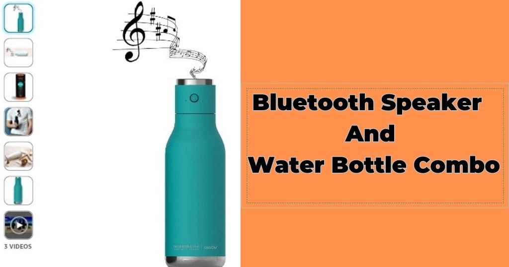 Bluetooth speaker and water bottle combo