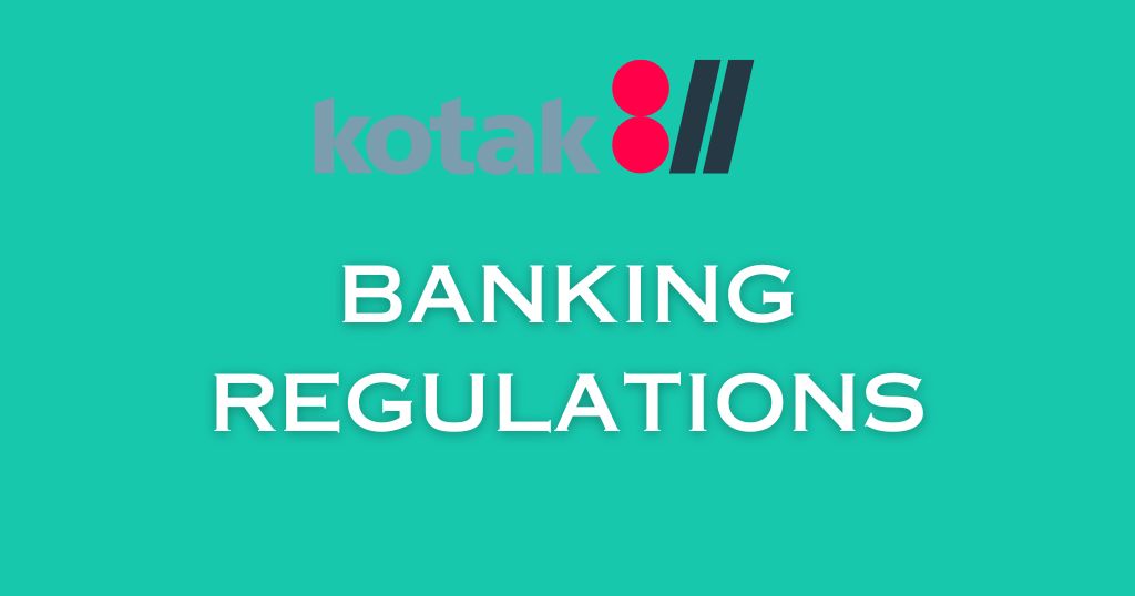 Kotak 811 banking Regulations