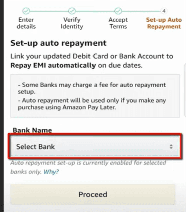Amazon Pay later registration
