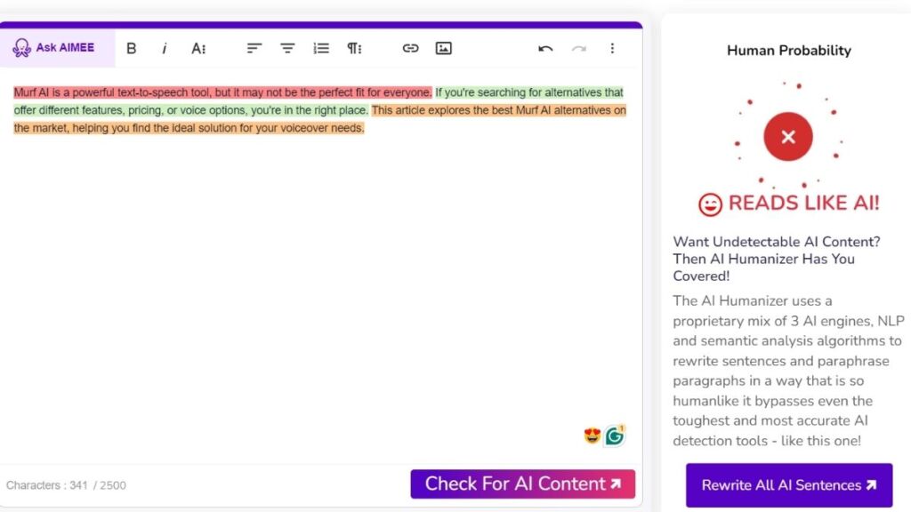 Content At Scale AI Detection and Humanizer