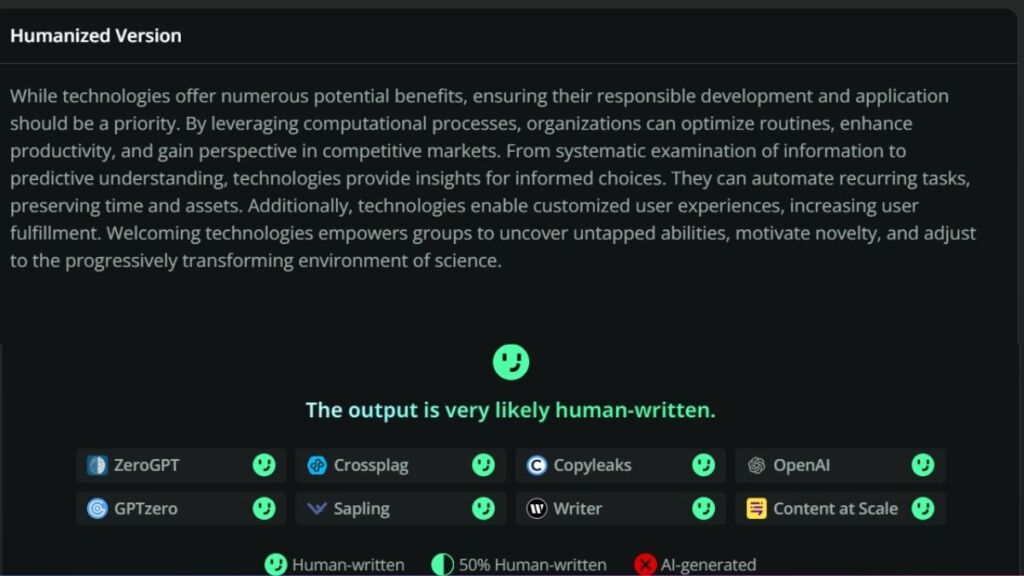 Humbot AI content humanizer