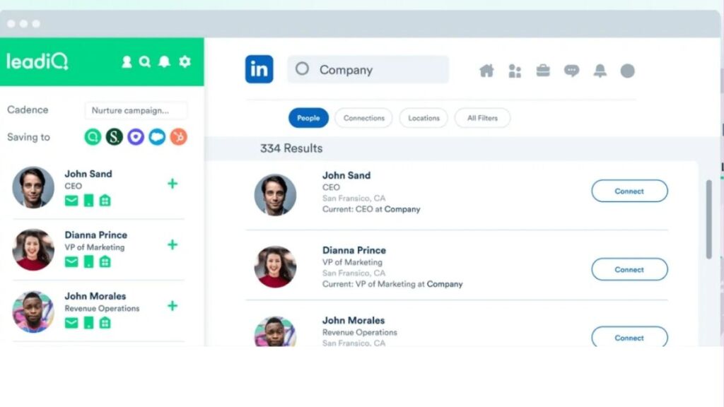 Image of LeadIQ Website