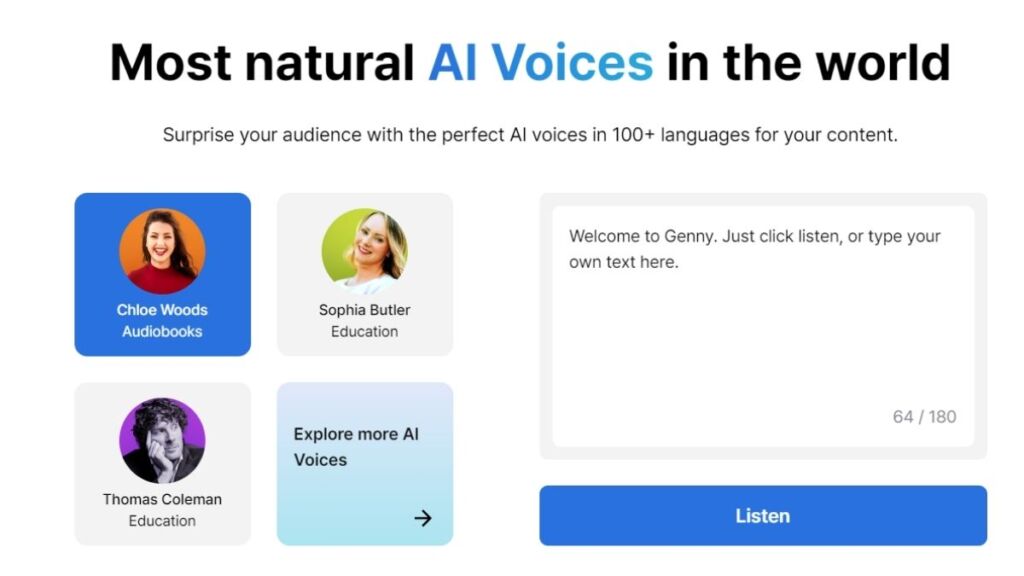 Lovo AI for text to voice and Ai voice overs