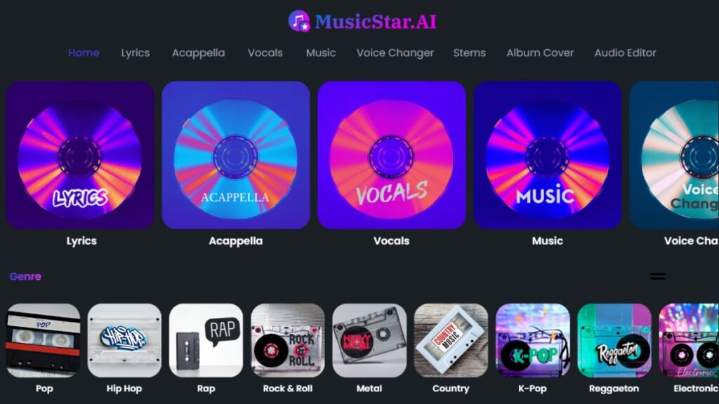 Musicstar.ai Website image