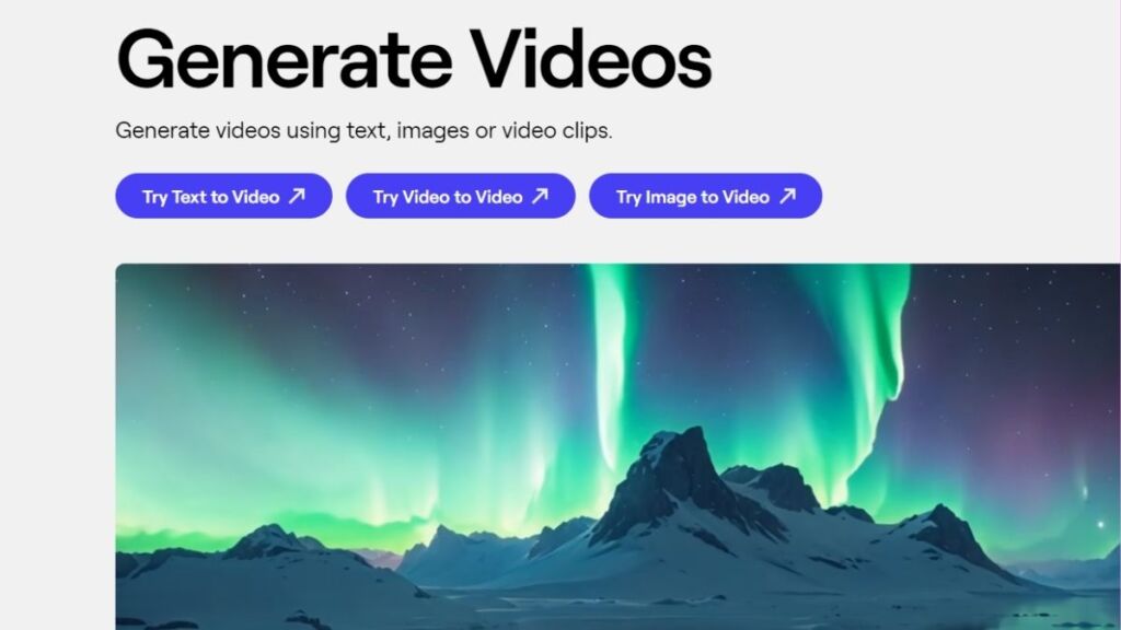 Image of RunwayML website