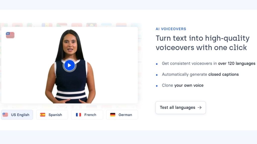 Image of Synthesia AI Website