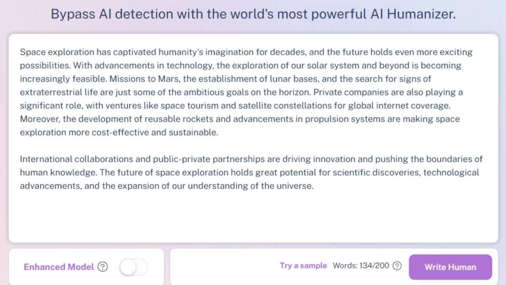 WriteHuman.ai to Bypass AI detection
